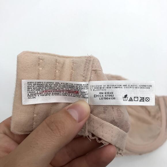 Wacoal Lace to Love Underwire Bra 34DDD Floral Lace Unpadded Pink 855297 NWOT - Picture 5 of 6